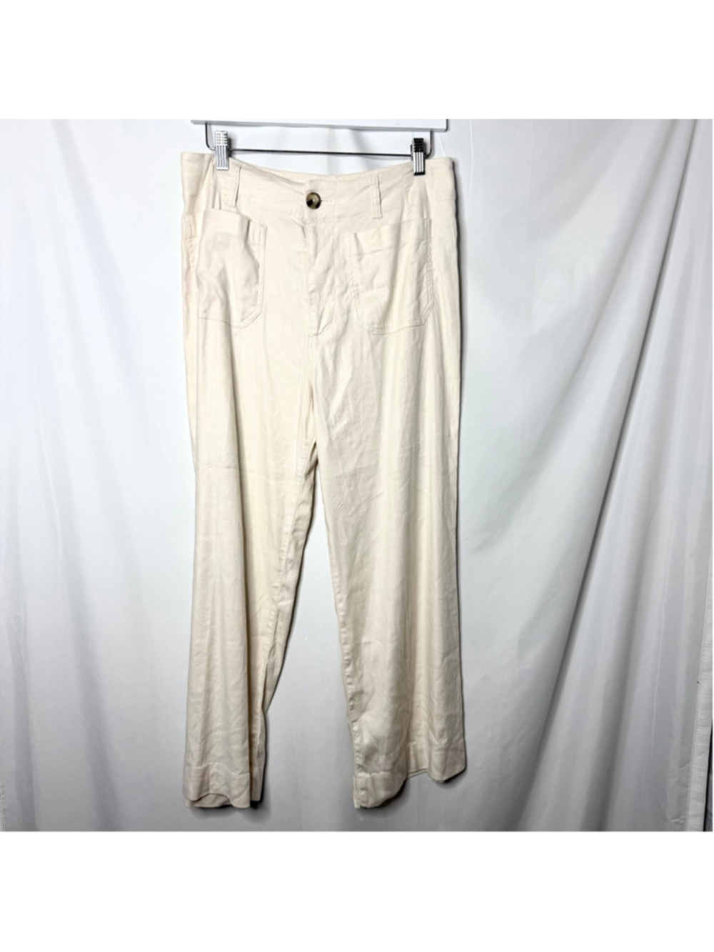 Women's Maeve by Anthropologie The Colette Trousers Size 6 Ivory Off white - Picture 2 of 7